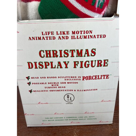 Vintage Telco Motion-ettes Christmas Display Figure Santa with Bell & Bag - Picture 2 of 5